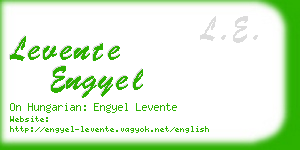 levente engyel business card